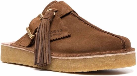 Clarks Originals Suède muiltjes Bruin