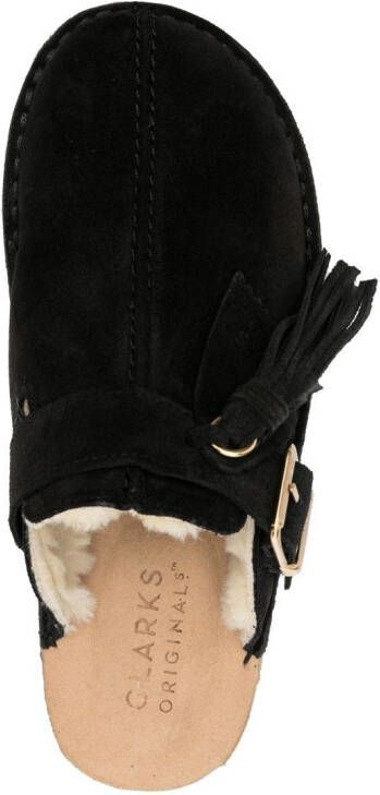 Clarks Originals Trek leren muiltjes Zwart