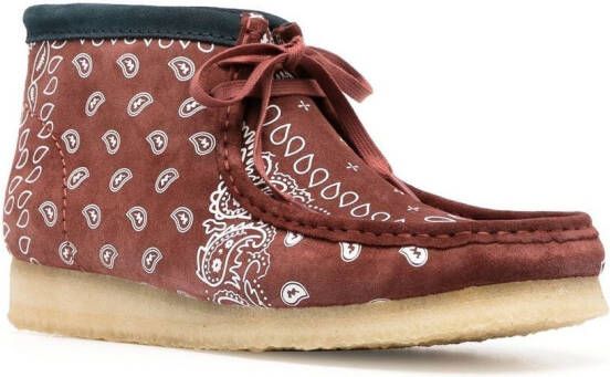 Clarks Originals Veterlaarzen met paisley-print Bruin