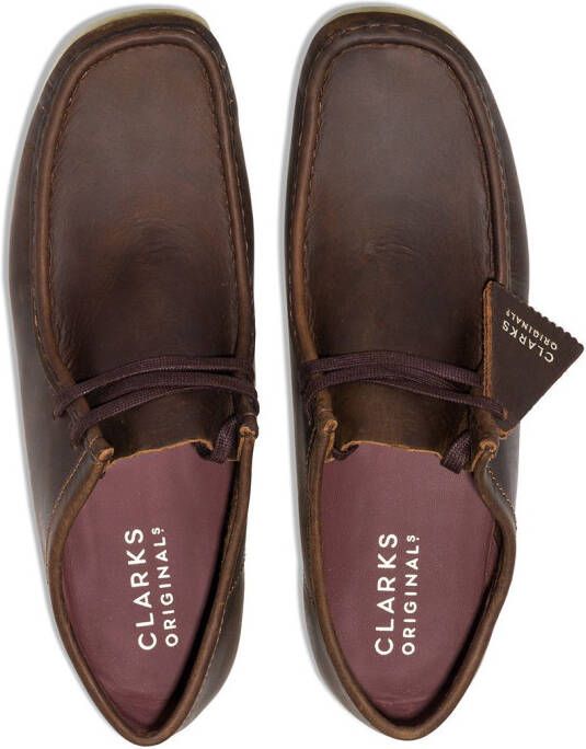 Clarks Originals Wallabee leren veterlaarzen Bruin