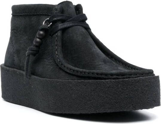 Clarks Suède veterlaarzen Zwart