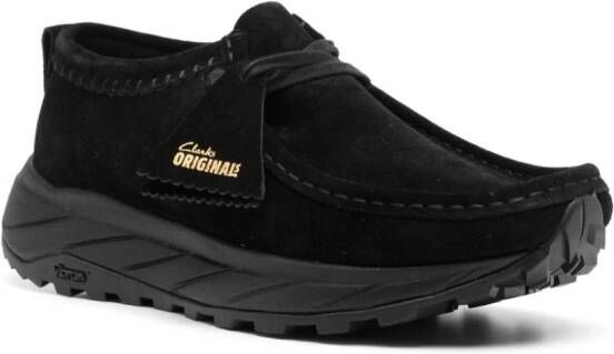 Clarks Originals Torhill Lo suède derby schoenen Zwart