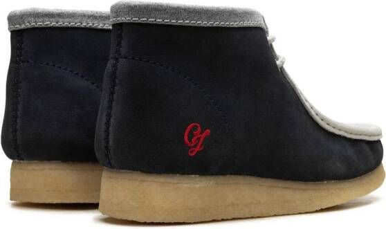 Clarks Wallabee "Navy Grey" suède laarzen Blauw