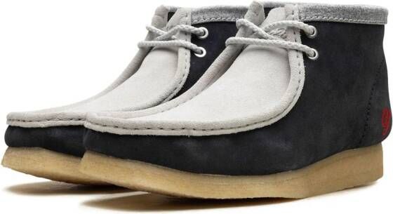 Clarks Wallabee "Navy Grey" suède laarzen Blauw