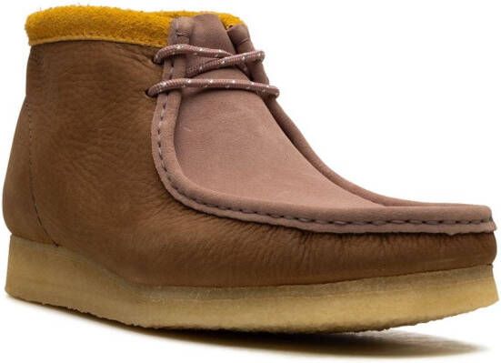 Clarks Wallabee leren laarzen Bruin