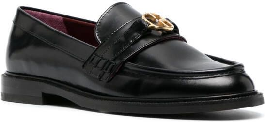 Claudie Pierlot Leren loafers Zwart