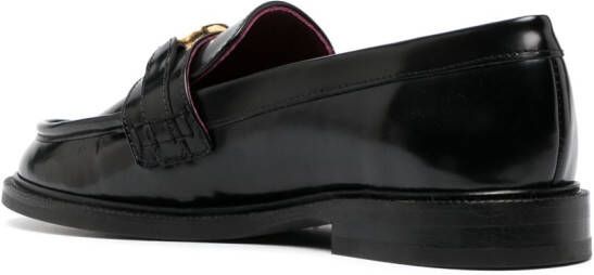 Claudie Pierlot Leren loafers Zwart