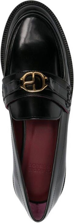 Claudie Pierlot Leren loafers Zwart