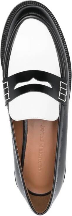 Claudie Pierlot Tweekleurige loafers Zwart