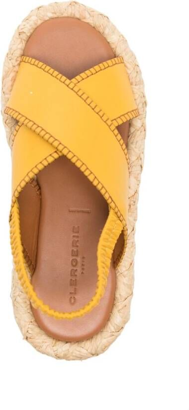 Clergerie Adom sandalen met plateauzool Geel