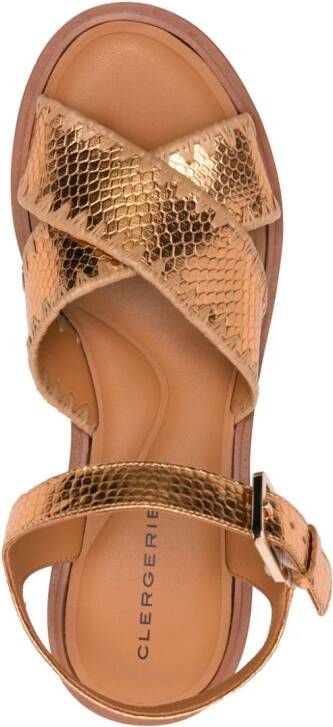 Clergerie Charline 75mm sandals Bruin