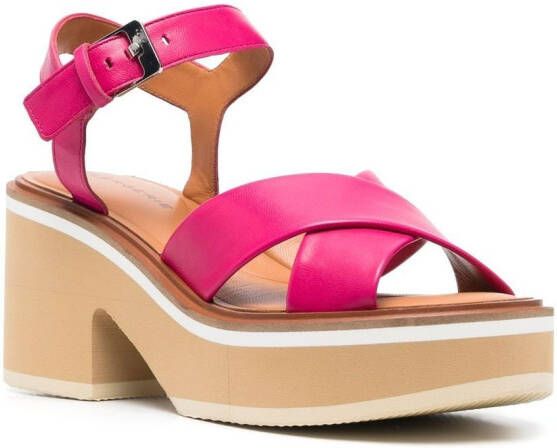 Clergerie Charline leren sandalen Roze