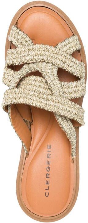 Clergerie Chermy sandalen met sleehak Beige