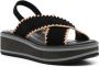 Clergerie Freedom 45mm wedge sandals Zwart - Thumbnail 3