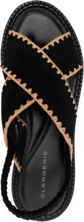 Clergerie Freedom 45mm wedge sandals Zwart