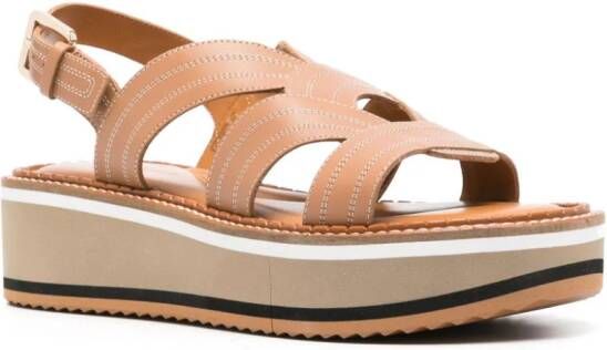 Clergerie Fresia 55mm leather sandals Bruin