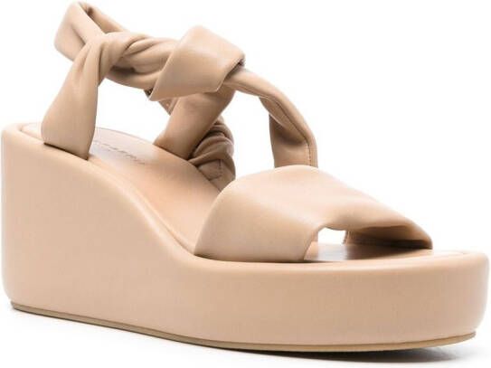 Clergerie Sandalen met geknoopt detail Beige