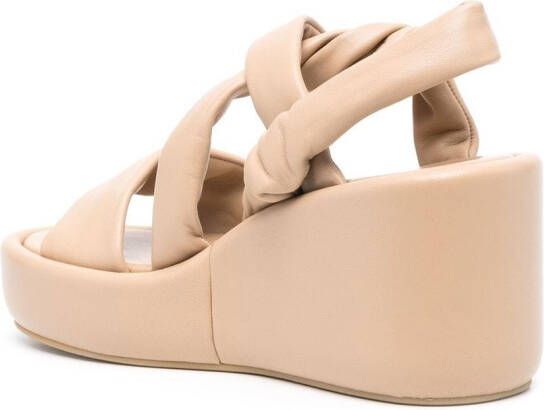 Clergerie Sandalen met geknoopt detail Beige