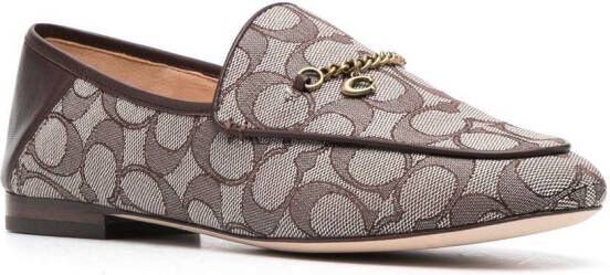 Coach Hanna loafers met monogram Bruin