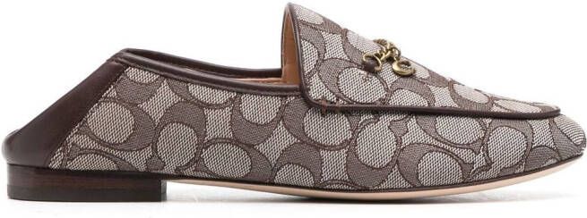 Coach Hanna loafers met monogram Bruin