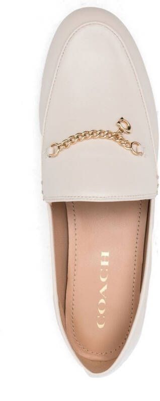 Coach Hannah leren loafers Beige