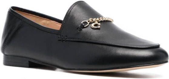 Coach Hannah leren loafers Zwart