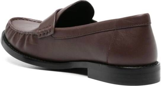 Coach Jolene leren loafers met logoplakkaat Bruin