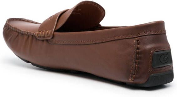 Coach Loafers met logoplakkaat Bruin