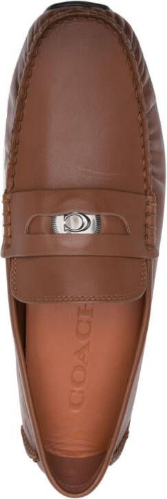 Coach Loafers met logoplakkaat Bruin