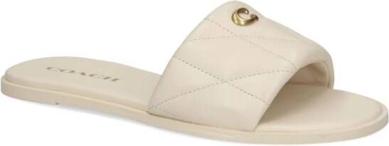 Coach Sandalen met logoplakkaat Beige