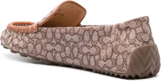 Coach Ronnie loafers met monogram jacquard Bruin