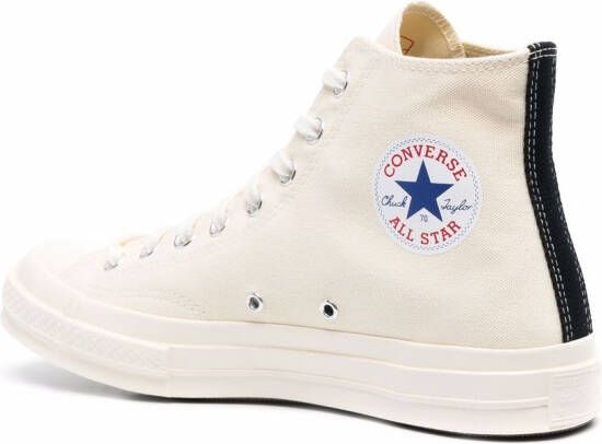 Comme Des Garçons Play x Converse x Converse Chuck 70 "White" high-top sneakers Beige
