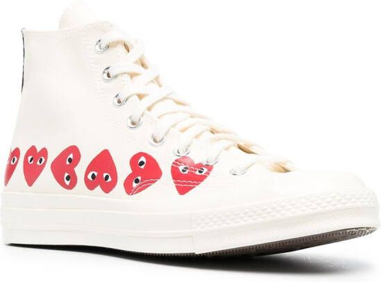 Comme Des Garçons Play x Converse x Converse Chuck 70 Multi Hearts high-top sneakers Beige