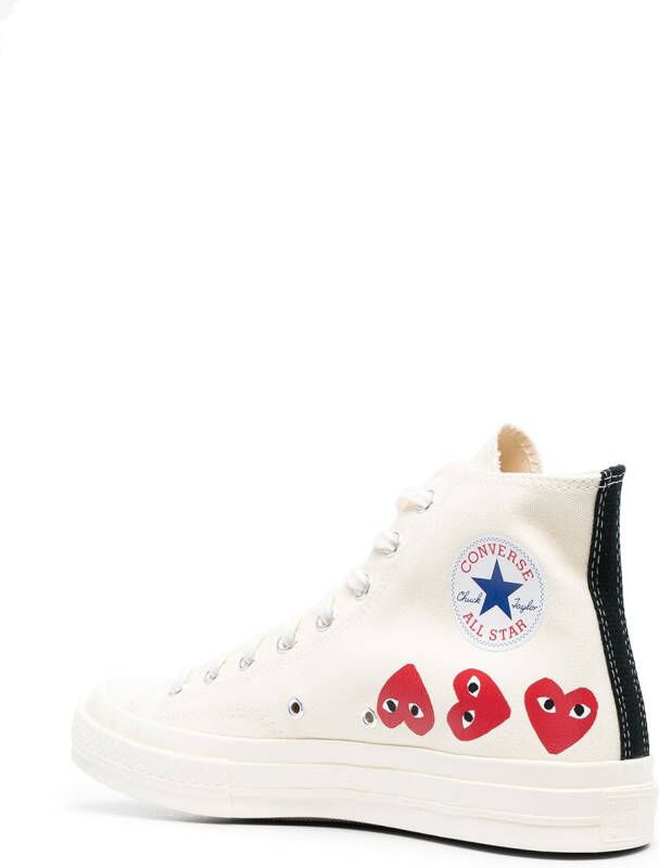 Comme Des Garçons Play x Converse x Converse Chuck 70 Multi Hearts high-top sneakers Beige