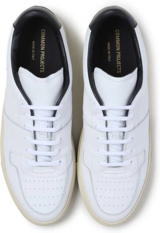 Common Projects Decades leren sneakers Wit