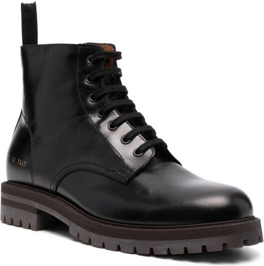 Common Projects Legerlaarzen met print Bruin