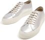 Common Projects Tournament Low metallic leren sneakers Zilver - Thumbnail 4