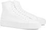 Common Projects White tournament Leather hi top sneakers Wit - Thumbnail 3