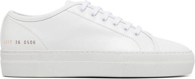 Common Projects White Tournament leather sneakers Wit