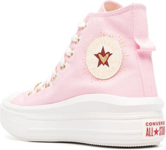 Converse Chuck Taylor All Star sneakers met plateauzool Roze