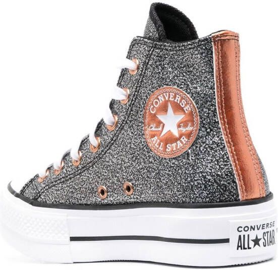 Converse Chuck Taylor sneakers met plateauzool Zilver