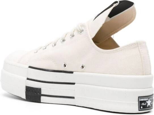 Converse x DRKSHDW sneakers met oversized tong Beige