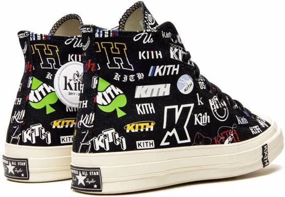 Converse "x Kith Chuck 70 Black high-top sneakers" Zwart