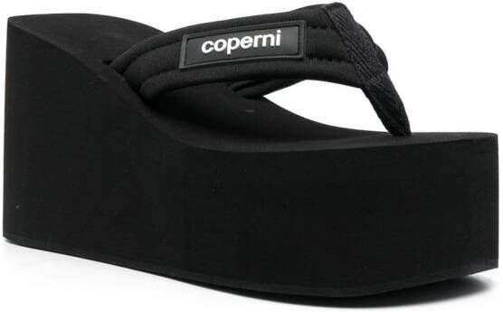 Coperni Sandalen met logopatch Zwart