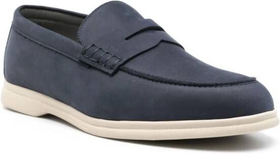 Corneliani Leren loafers Blauw