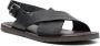 Corneliani Waikiki Beach leren sandalen Zwart - Thumbnail 2