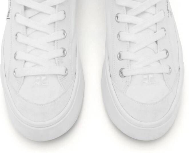 Courrèges Canvas 01 high-top sneakers Wit