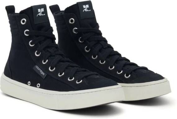 Courrèges Canvas 01 high-top sneakers Zwart