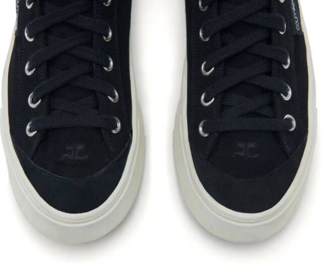 Courrèges Canvas 01 high-top sneakers Zwart