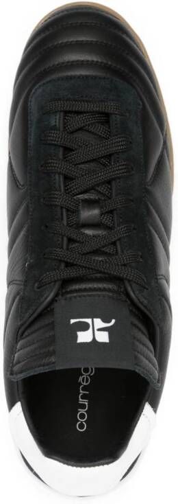 Courrèges Club 02 leren sneakers Zwart
